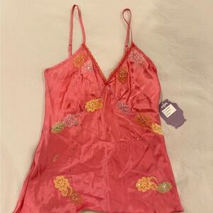 Hale Bob Pink and Orange Floral Chemise